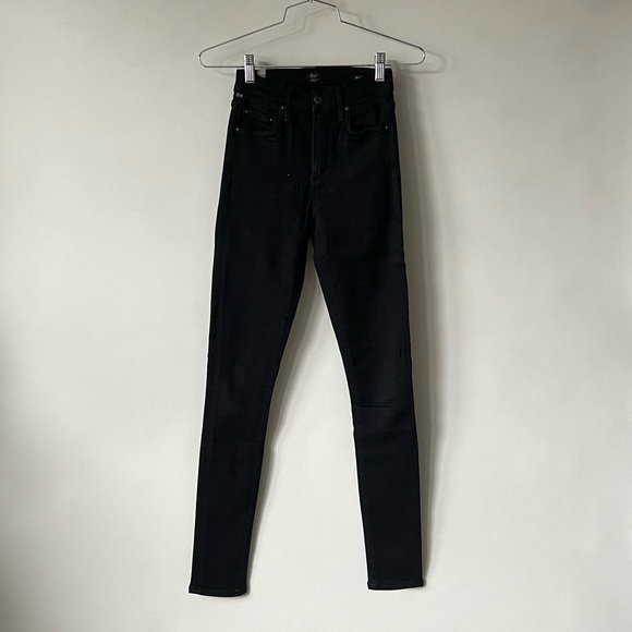 Citizens of Humanity Rocket All Black High-Waist Skinny Jeans - Picture 2 of 6